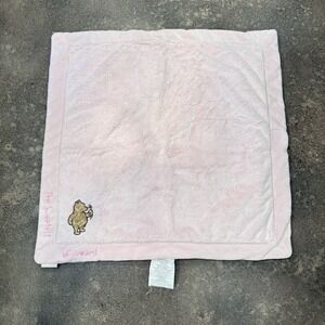 Vintage Winnie the Pooh small pink‎ blanket 26x28 in